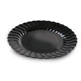 Party Favors Plus Plastic Plates Black 18 Count