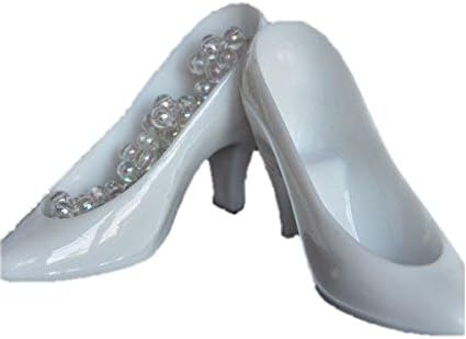 Party Favors Plus White Fillable Cinderella Slipper Wedding Favor Holders 24 Count
