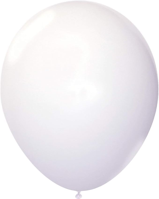 Party Favors Plus White Latex Balloons 144 Count