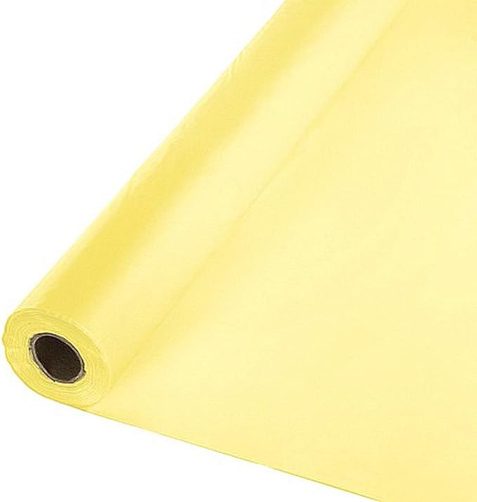 Party Favors Plus Yellow Heavy Duty Plastic Tablecloth Roll 40x1200 Inch