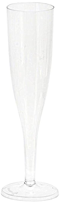 Party Favors Plus Disposable Plastic Champagne Flutes Clear 120 Count