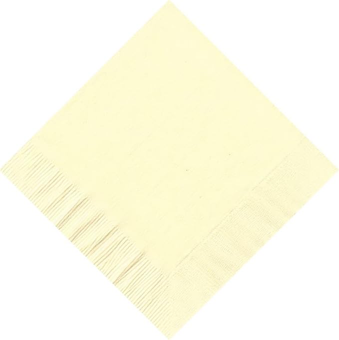 Party Favors Plus Ivory Paper Cocktail Napkins 5 Inch 50 Count