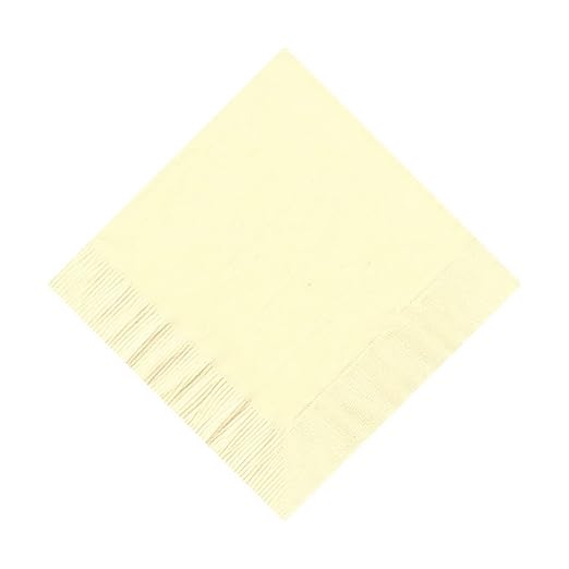Party Favors Plus Beverage Cocktail Napkins Ivory 600 Count