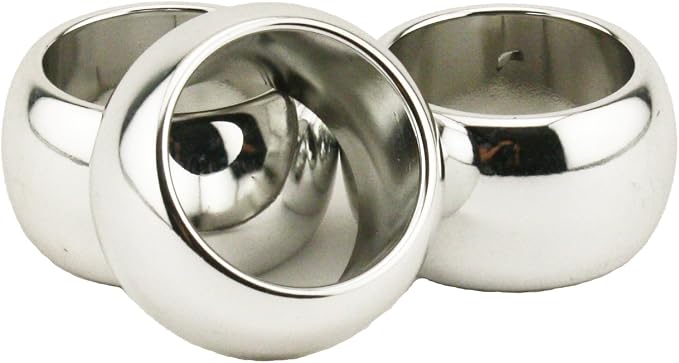Party Favors Plus Silver Round Plastic Napkin Rings 6 Count