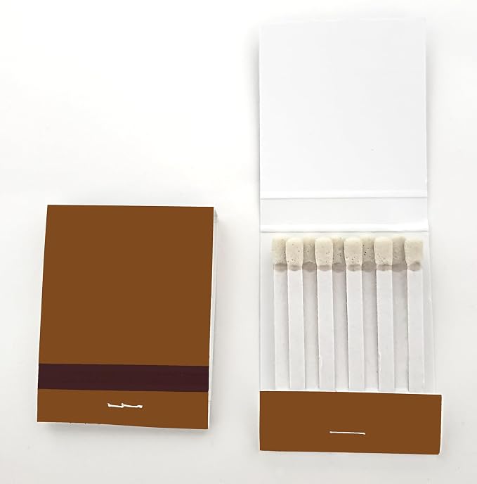 Party Favors Plus Plain Brown Matches 20 Strike Matchbooks 50-Pack