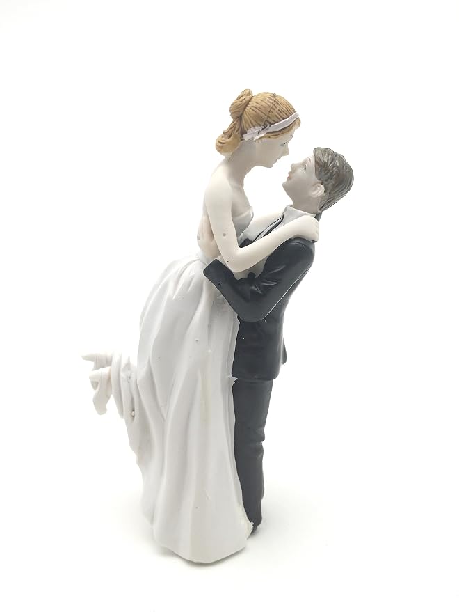 Party Favors Plus Bride And Groom Cake Top Funny Couple Up In Air Whimsical Statue