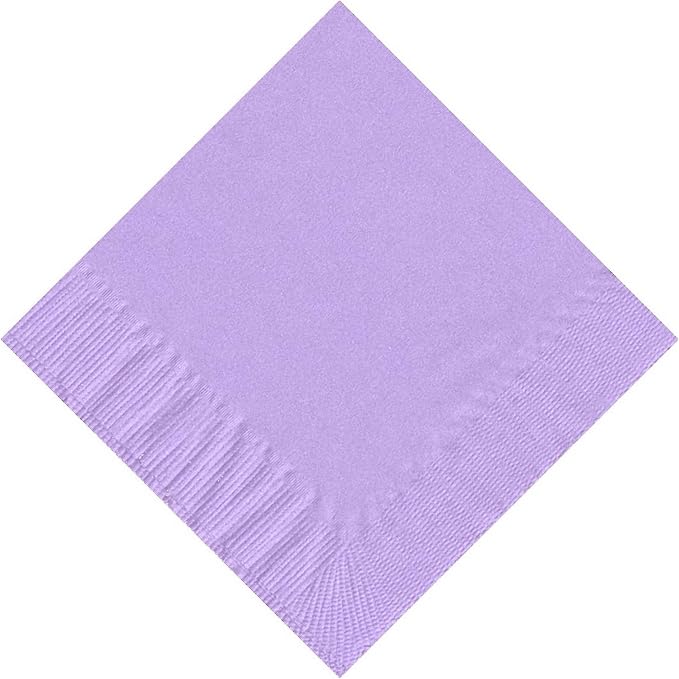 Party Favors Plus Lavender Beverage Cocktail Napkins 600 Count