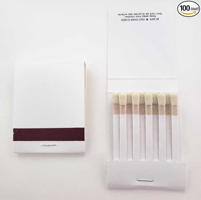 Party Favors Plus Plain White Matches 20 Strike Matchbooks 50-Pack
