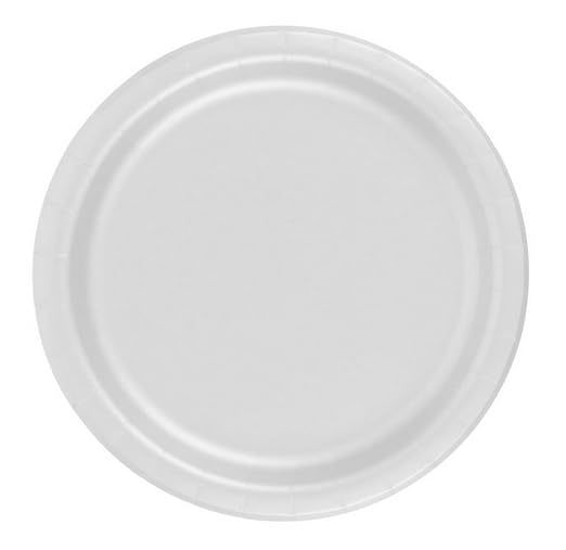 Party Favors Plus White Paper Dessert Plates 7 Inch 24 Count