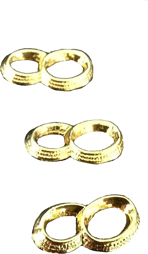 Party Favors Plus Gold Plastic Capias Mini Charms 1 Inch 24 Count