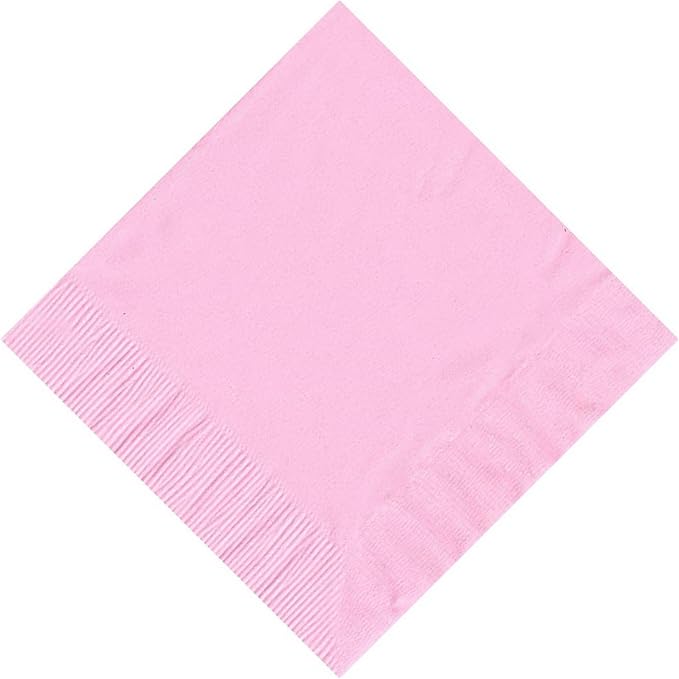 Party Favors Plus Beverage Cocktail Napkins Light Pink 600 Count