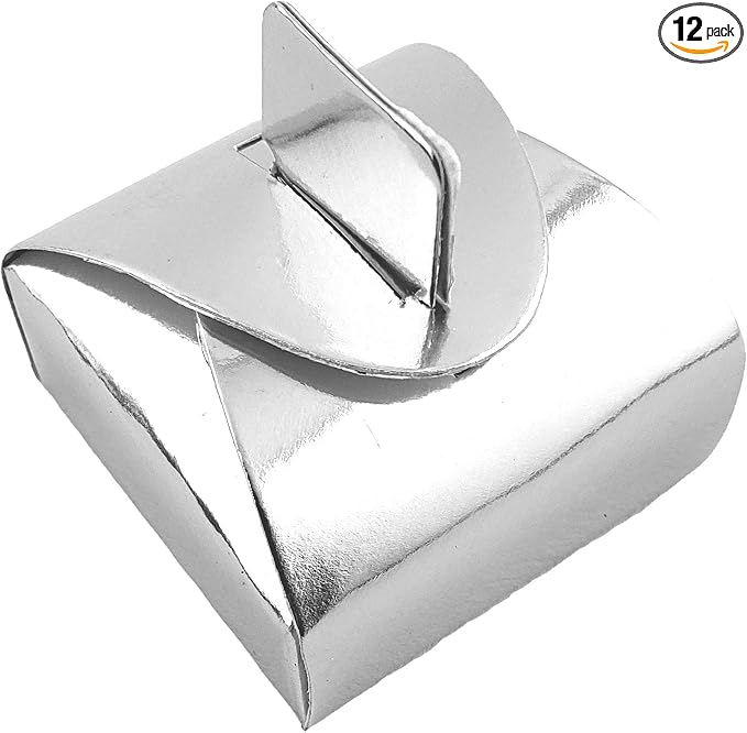 Party Favors Plus Silver Shower Favor Candy Boxes 12 Count