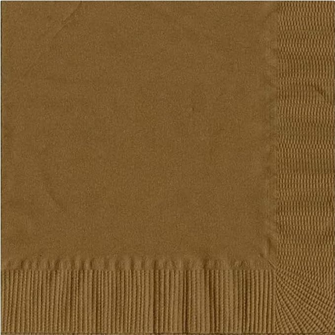 Party Favors Plus Gold Beverage Cocktail Napkins 200 Count