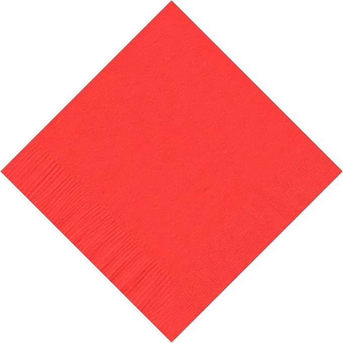 Party Favors Plus Orange Beverage Cocktail Napkins 10 in x 10 in 200 Count