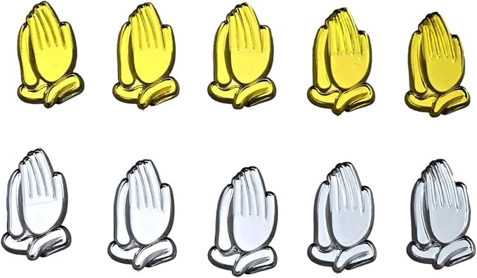 Party Favors Plus Gold Acrylic Praying Hands Capias 1 Inch 72 Count