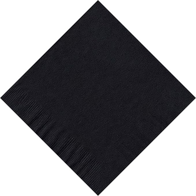 Party Favors Plus Black Beverage Cocktail Napkins 200 Count