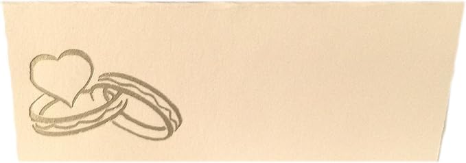 Party Favors Plus Gold Wedding Rings Tent Style Ivory Place Cards 100 Count
