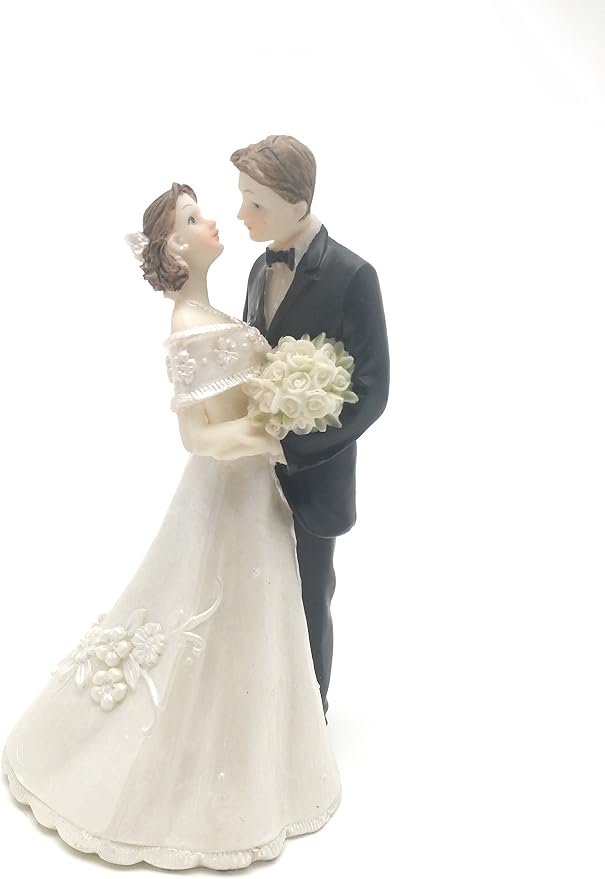 Party Favors Plus Plastic Bride Groom Cake Topper Statues 3 Count