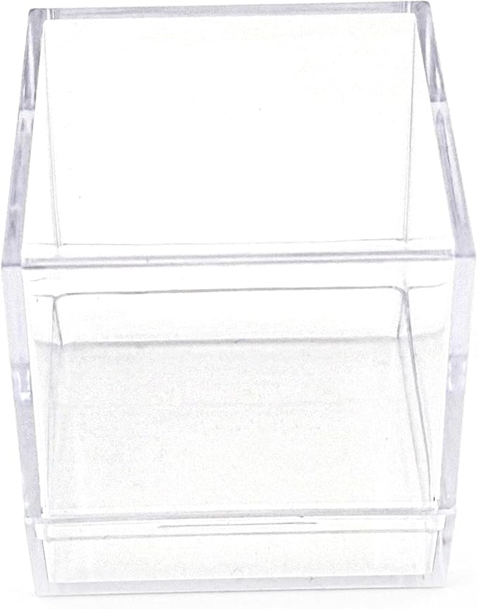 Party Favors Plus Clear Plastic Square Fillable Ornament Box 12 Count