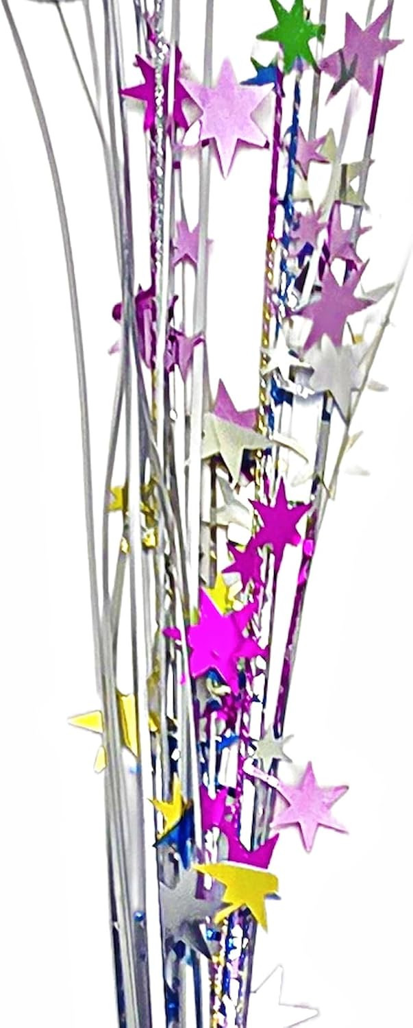Multicolor Metallic Star 90th Birthday Sprays, 2 Pieces