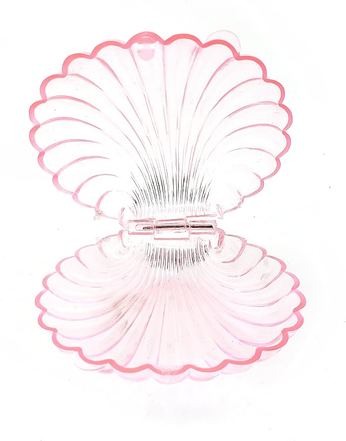 Party Favors Plus Clear Pink Plastic Shell Candy Boxes 12 Count