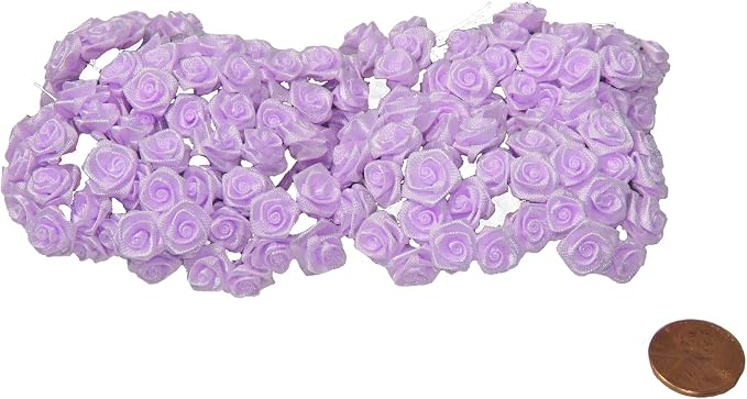 Party Favors Plus Lavender Silk Mini Wrap Roses 3/8 Inch 144 Count