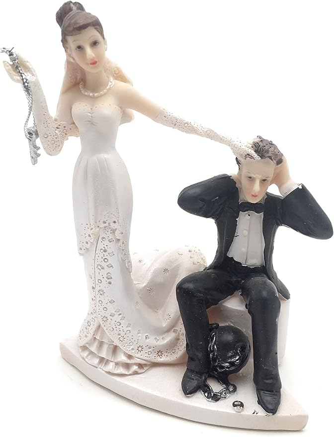 Party Favors Plus Bride and Groom Cake Top Funny Ball and Chained Groom