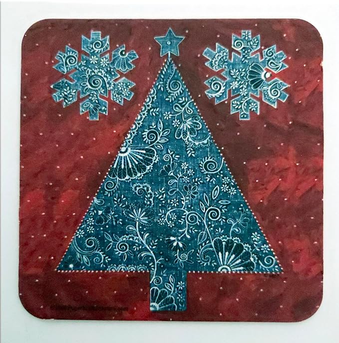 Party Favors Plus Absorbent Drink Coasters Christmas Spirit Designs 8 Count