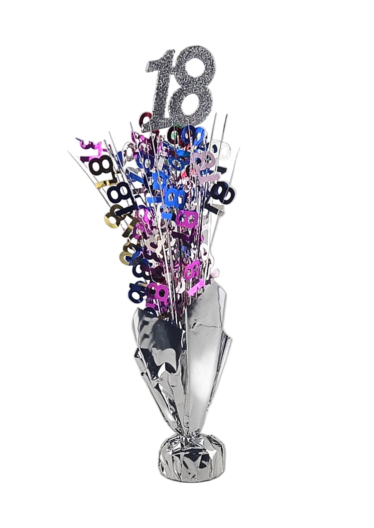 Multicolored 18 Birthday/Anniversary Balloon Weights, 2 Pieces