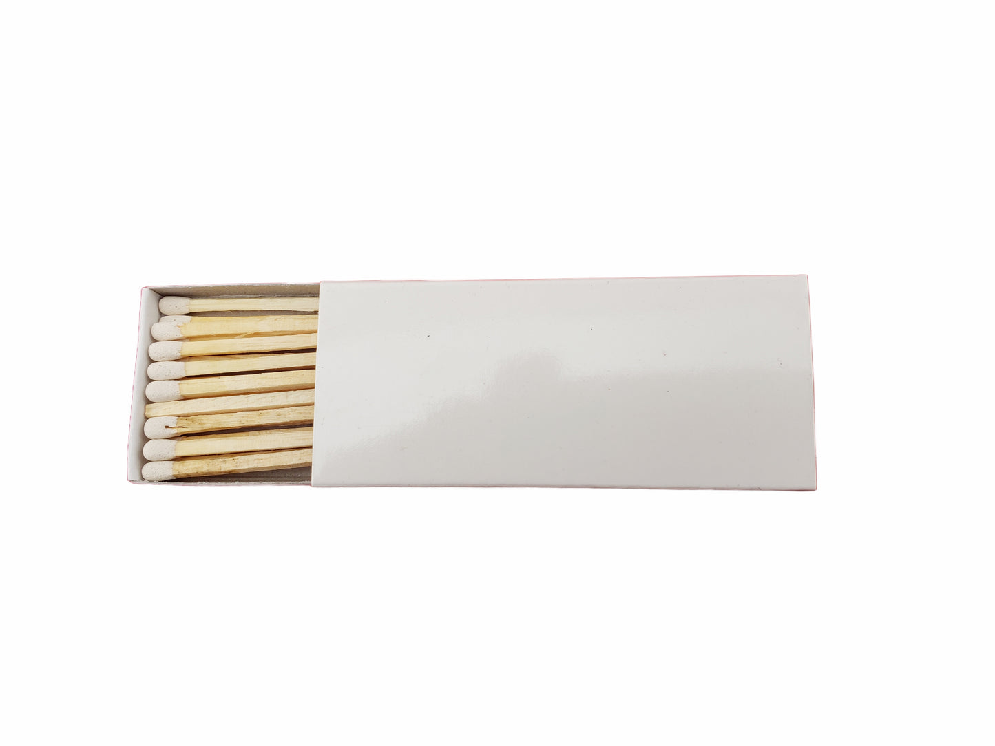 Party Favors Plus 25 Plain 3.25 inch White Wooden Matches in High Gloss Carboard Box