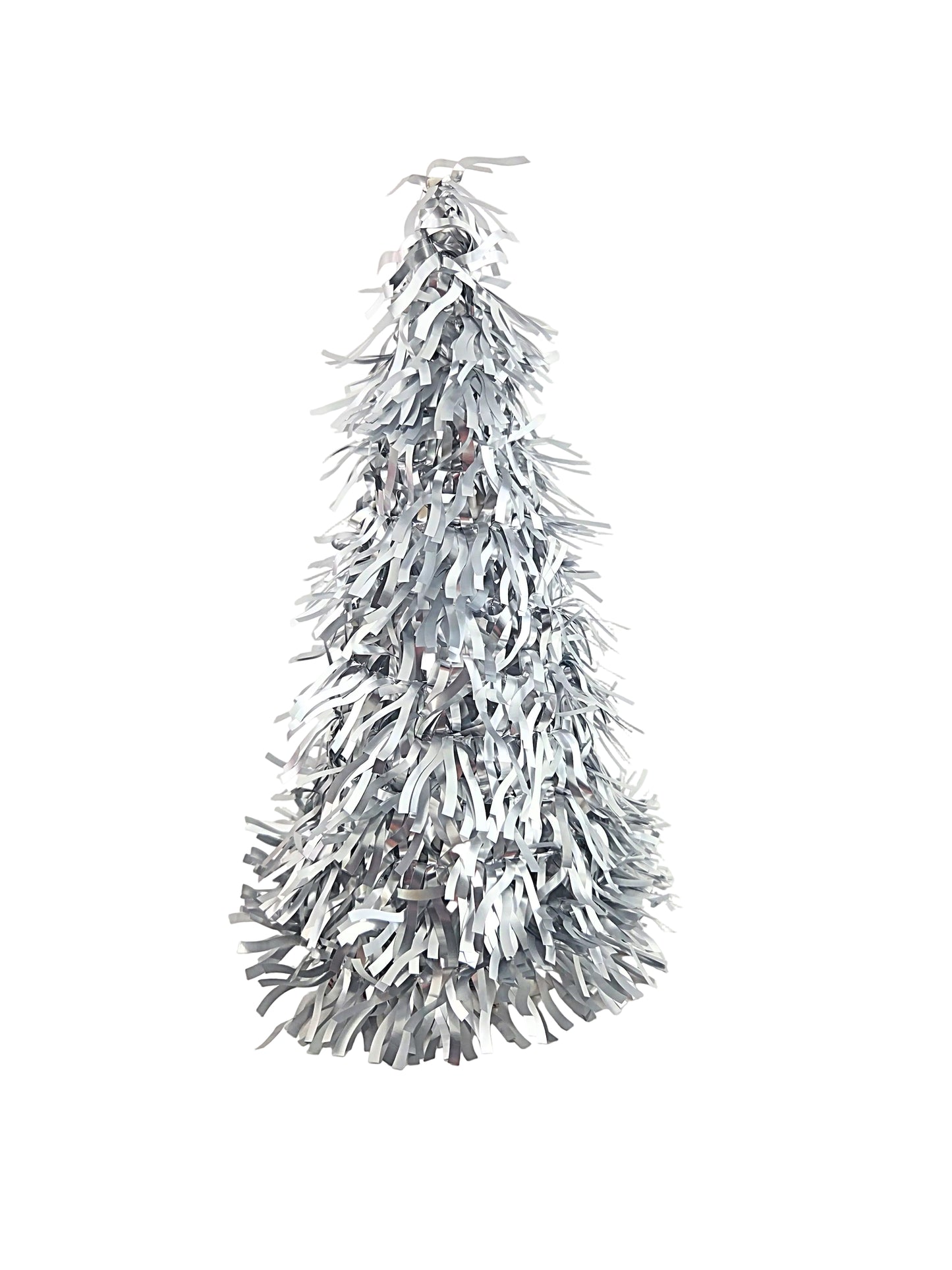 Tabletop Christmas Tinsel Tree Cone 25 cm, Set of 4