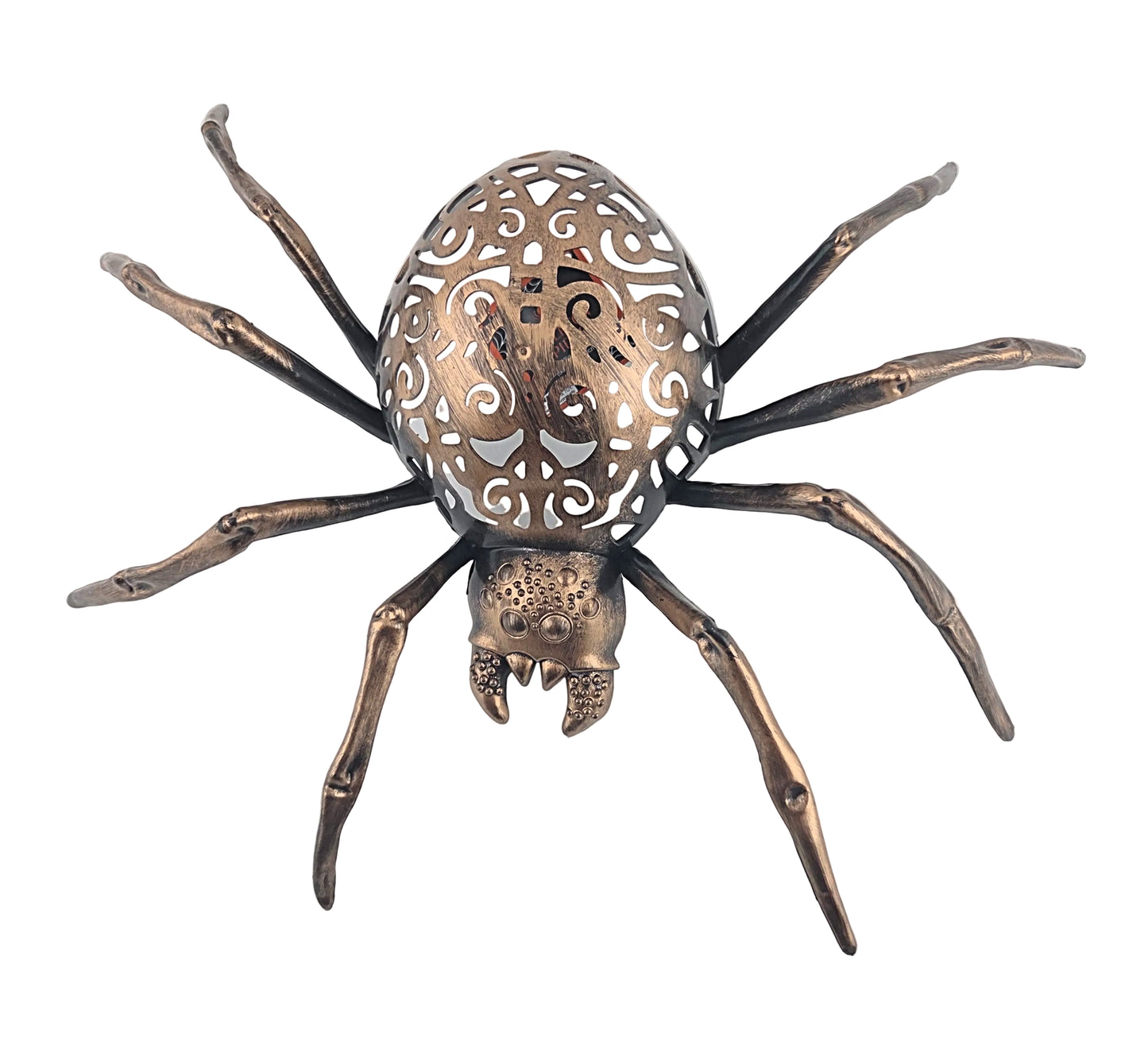 Halloween Spider Decorations Set of 3, Black Silver Gold