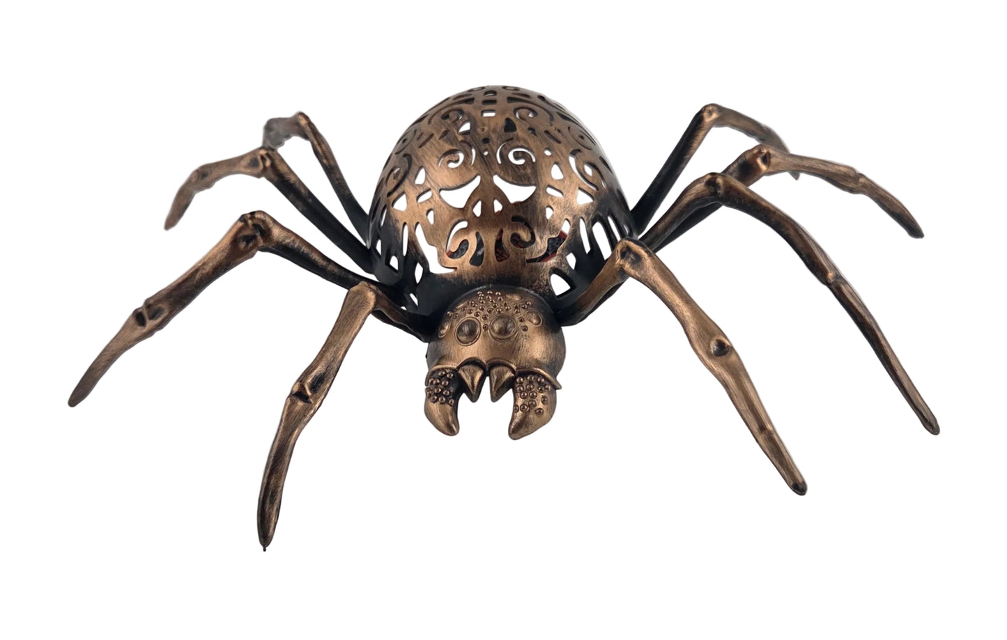 Halloween Spider Decorations Set of 3, Black Silver Gold