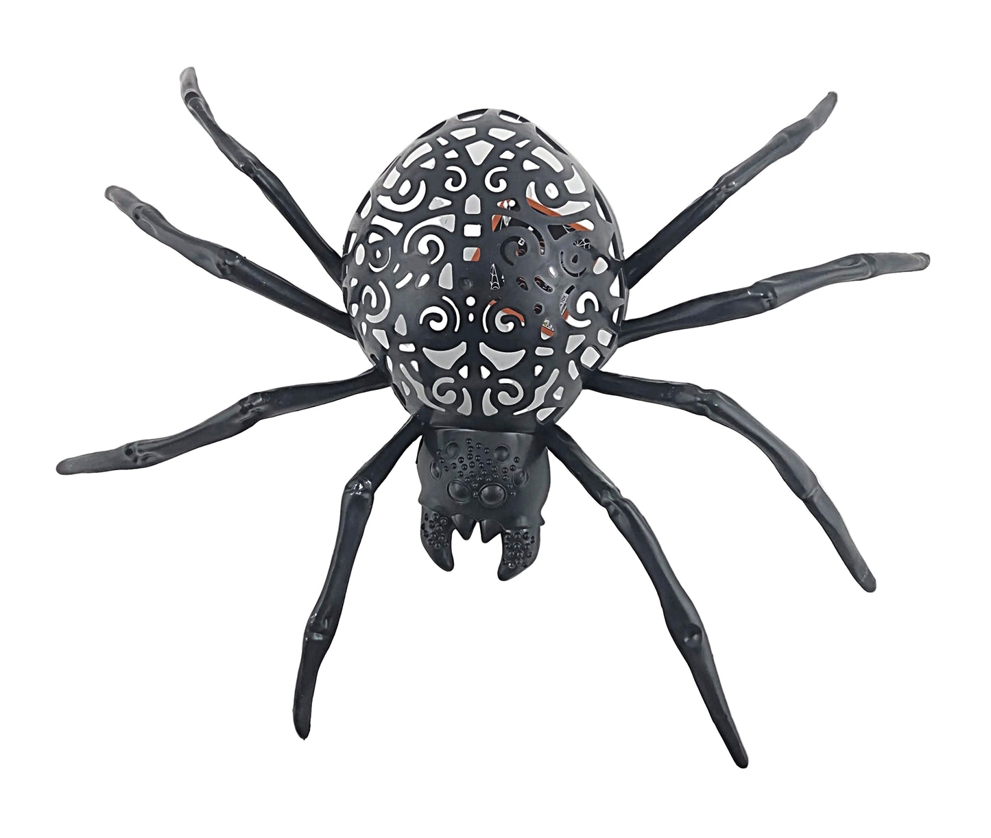 Halloween Spider Decorations Set of 3, Black Silver Gold