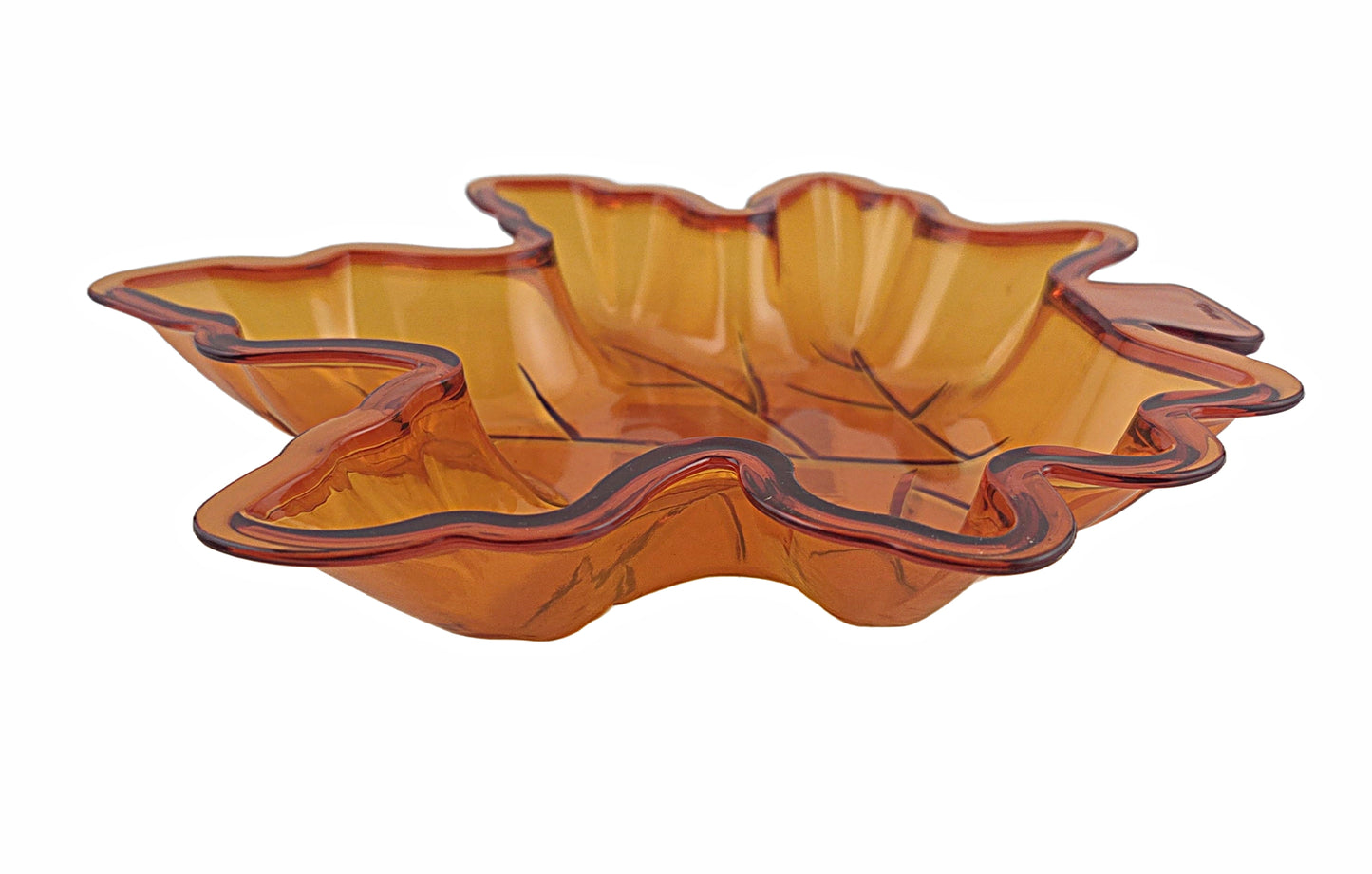 Harvest Leaf Shape Plastic Serving Dish Set of 3 Colors