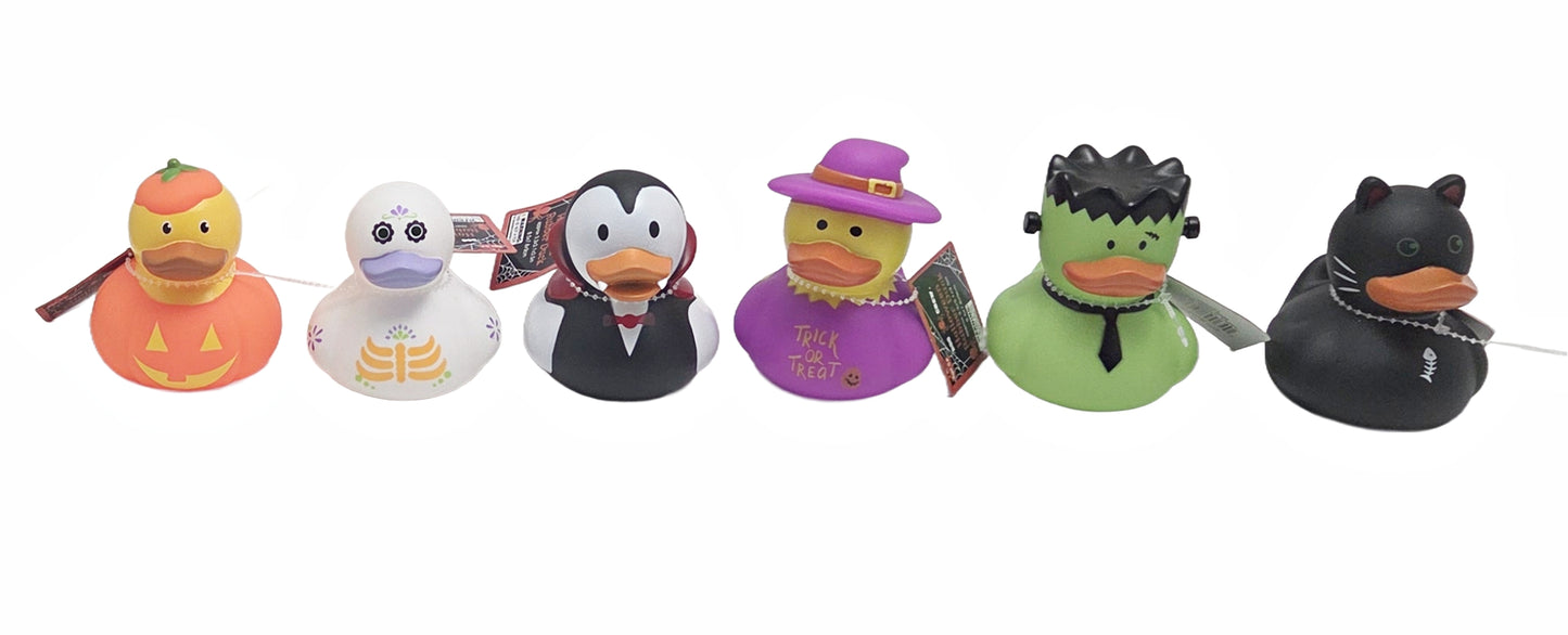 Halloween Assorted PVC Ducks Set of 6