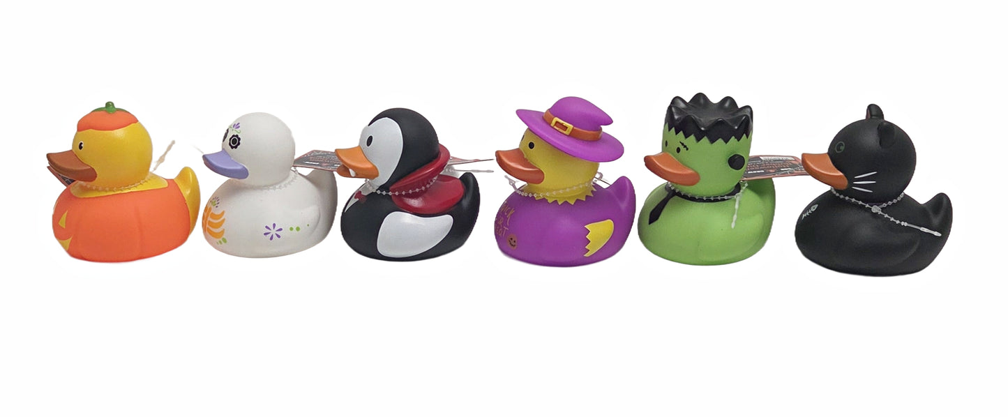 Halloween Assorted PVC Ducks Set of 6