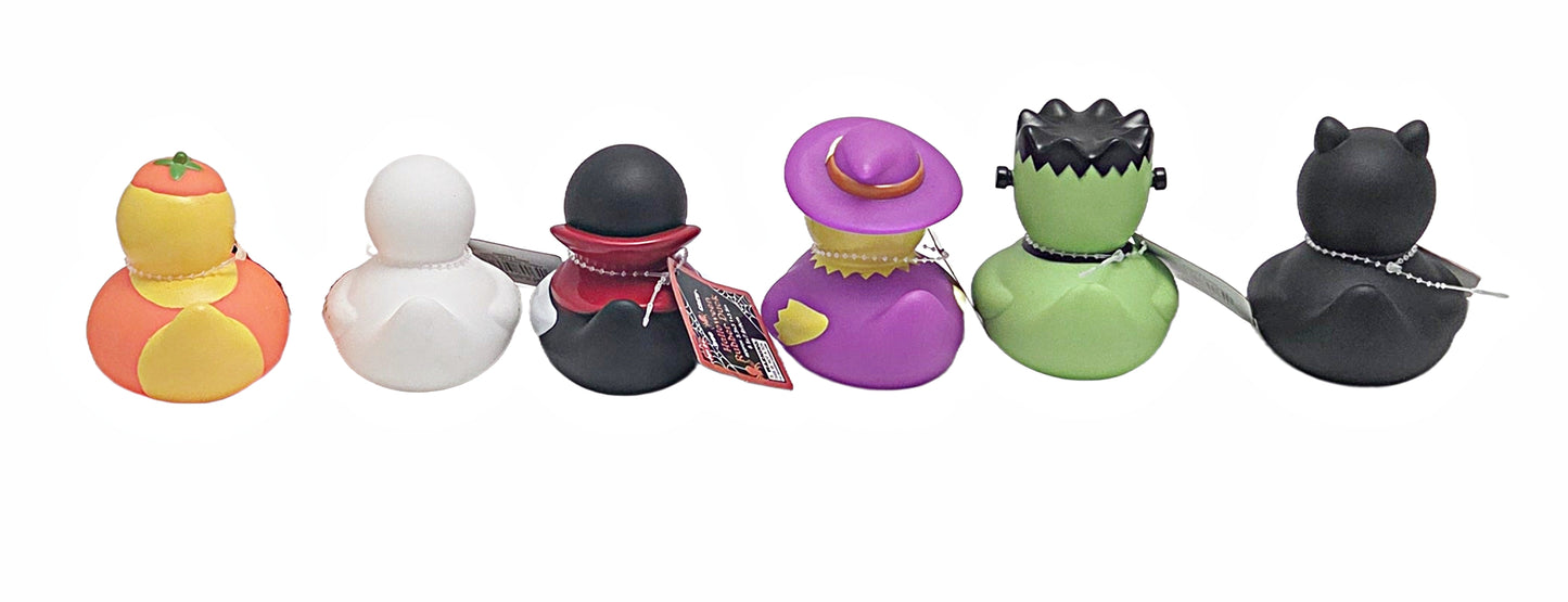 Halloween Assorted PVC Ducks Set of 6