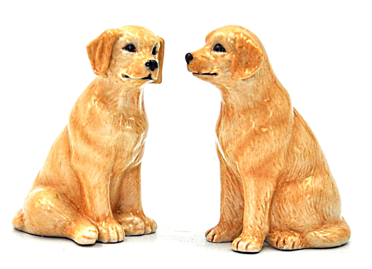 Cosmos Gifts Fine Ceramic Labrador Retriever Dogs Salt and Pepper Shakers Set 3-5/8" H