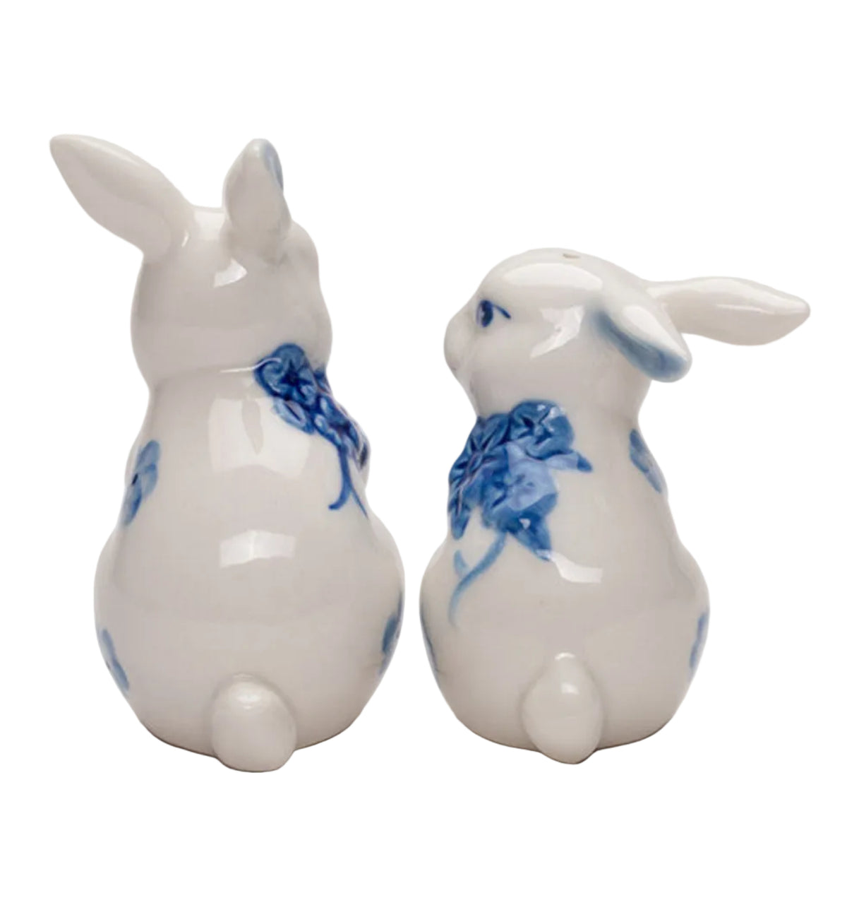 Cosmos Gifts Fine Ceramic White Bunny Rabbit Salt and Pepper Shakers Set 3-3/8" H