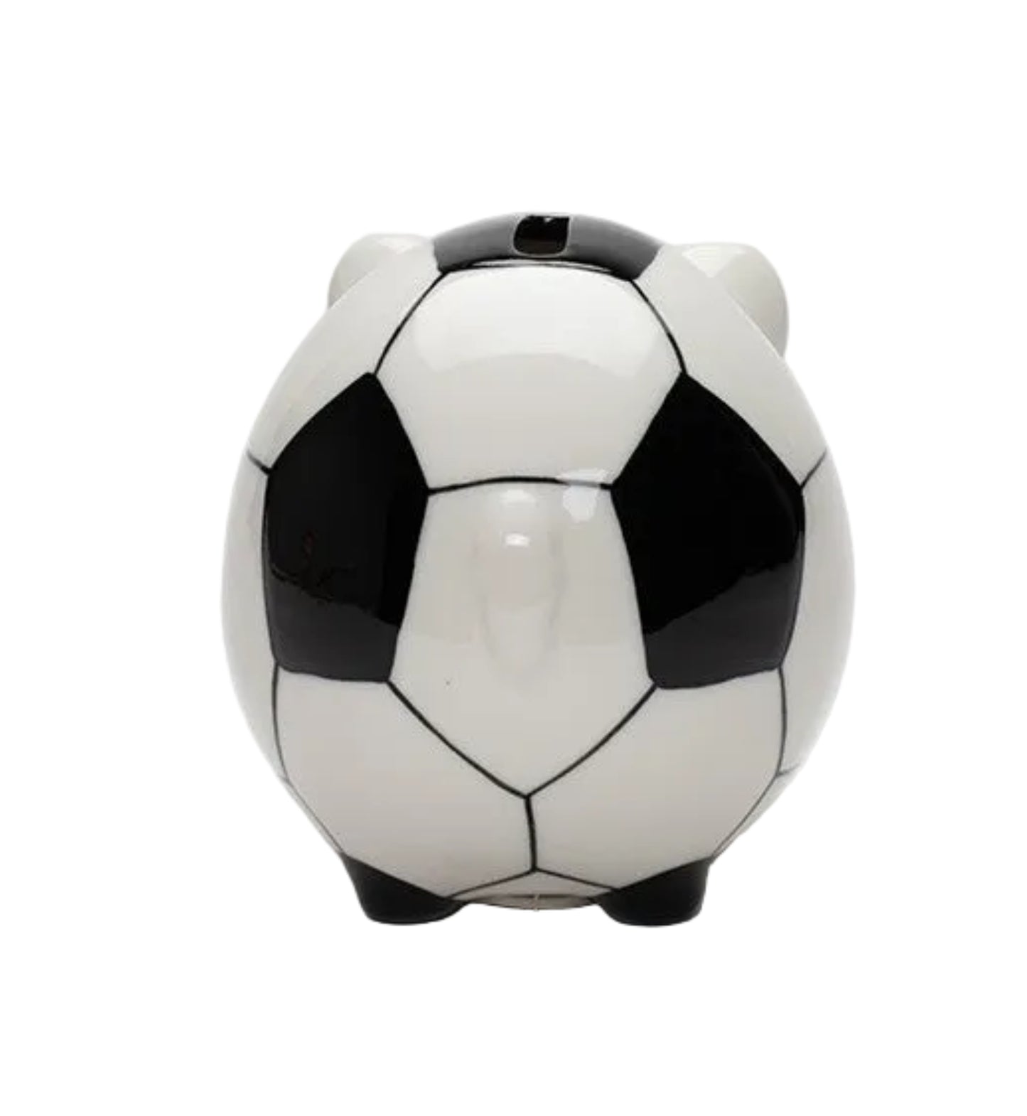 Cosmos Gifts  Porcelain Soccer Piggy Bank 3 5/8" H
