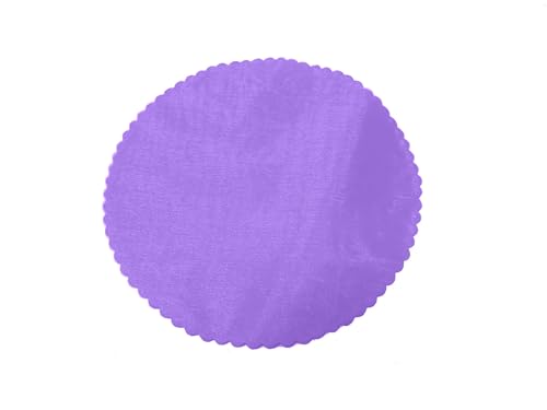 Organza Scalloped Circles, Lightweight Fabric for Crafts and Decorations