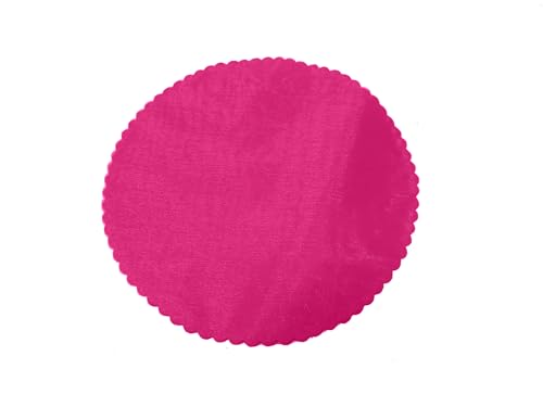 Organza Scalloped Circles, Lightweight Fabric for Crafts and Decorations