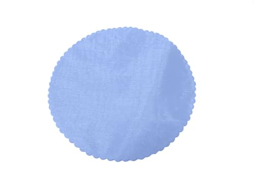 Organza Scalloped Circles, Lightweight Fabric for Crafts