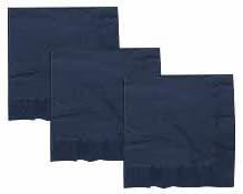 Party Favors Plus Black Beverage Napkins 50 Count