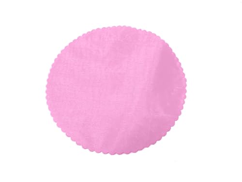 Organza Scalloped Circles, Lightweight Fabric for Crafts