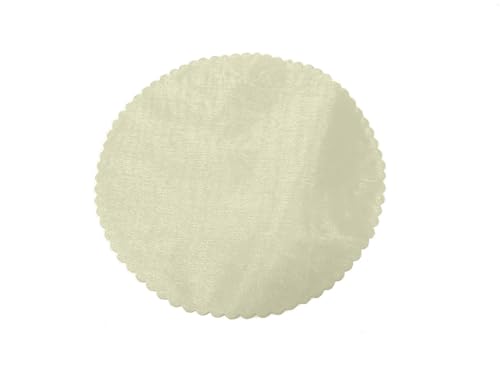 Organza Scalloped Circles, Lightweight Fabric for Crafts