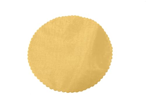 Organza Scalloped Circles, Lightweight Fabric for Crafts and Decorations