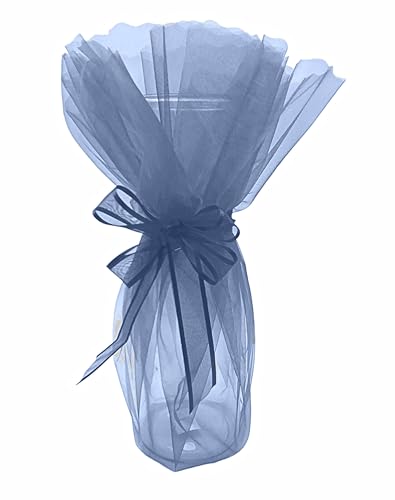 Party Favors Plus Organza Wine Bottle Wrap 28 Inch Scalloped Circle Set of 3 Gold