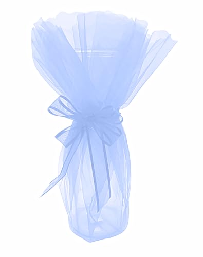 Party Favors Plus Organza Wine Bottle Wrap 28 Inch Scalloped Circle Set of 3 Gold